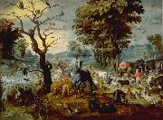 Jan Van Kessel the Younger Lentree de l arche oil painting artist